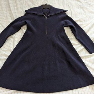 COS Navy Ribbed Dress